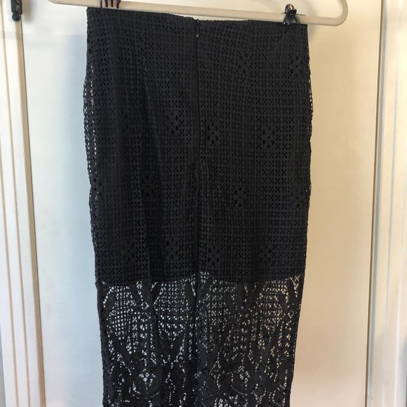 Lace Pencil Skirt - Black - Small - Picture 3 of 3